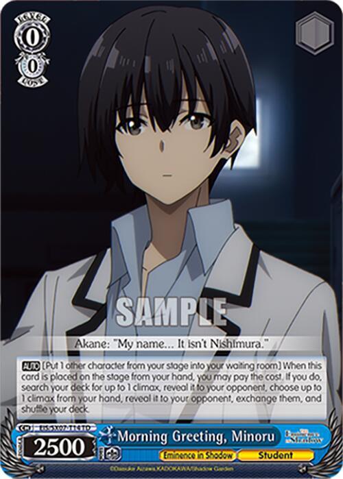 Morning Greeting Minoru EIS/SX07-T14 The Eminence in Shadow Card