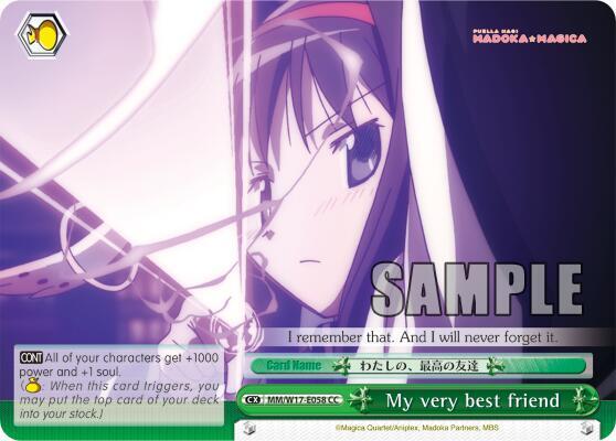 My very best friend MM/W17-E058 CC Puella Magi Madoka Magica Card