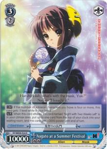 Nagato at a Summer Festival Foil SY/WE09-E24 The Melancholy of Haruhi Suzumiya Extra Booster Card