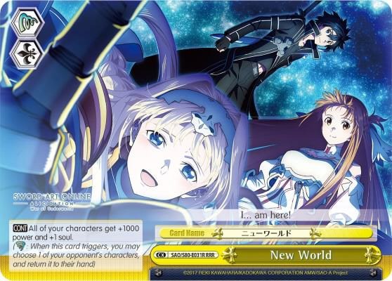 New World RRR SAO/S80-E031R RRR Sword Art Online -Alicization- Vol.2 Card