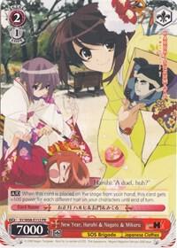 New Year Haruhi and Nagato and Mikuru SY/W08-E112PR The Melancholy of Haruhi Suzumiya Card