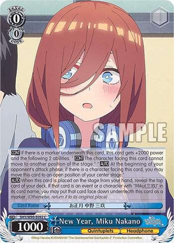 New Year Miku Nakano 5HY/W90-E092 C The Quintessential Quintuplets 2 Card