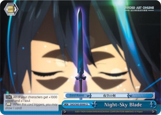 Night Sky Blade SAO/S65-E098 CC Sword Art Online -Alicization- Card