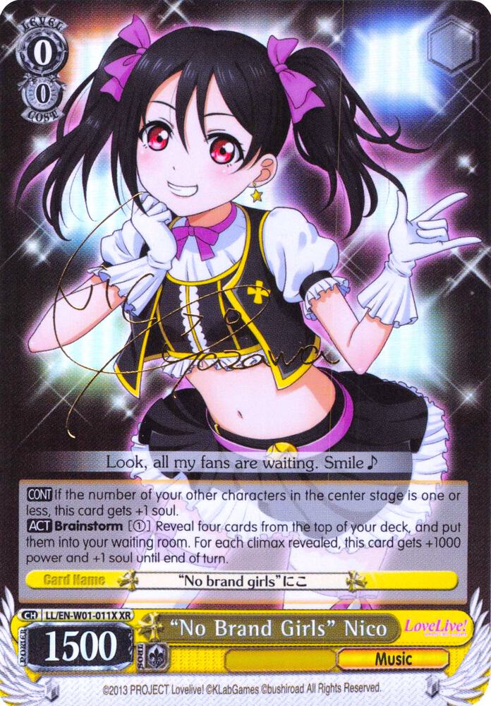 No Brand Girls Nico XR LL/EN-W01-011X XR Love Live! DX Card