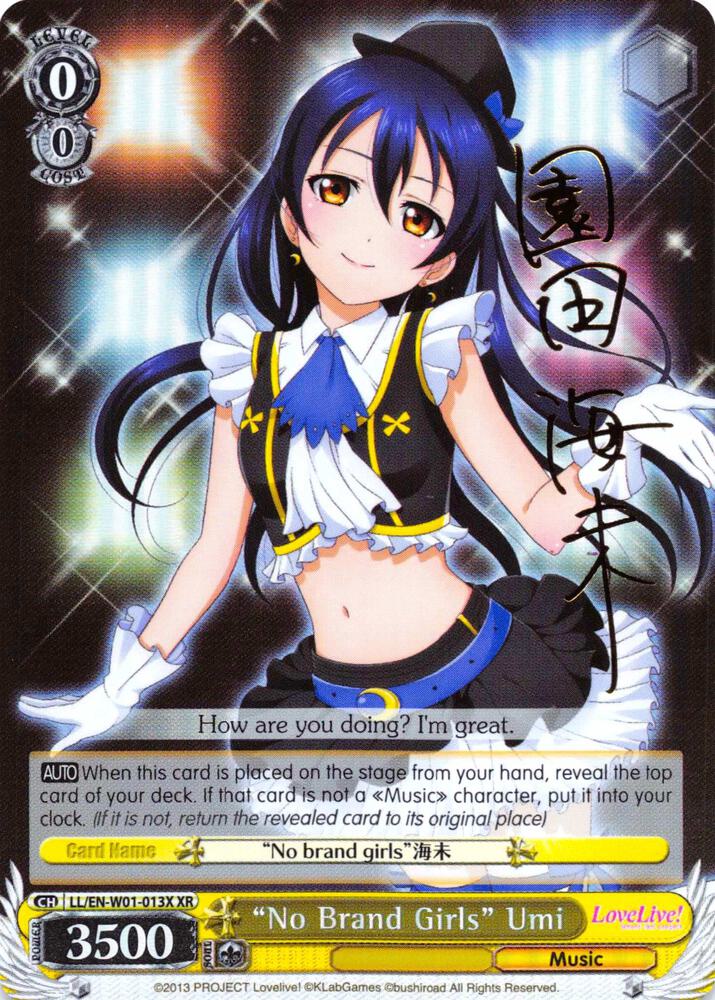 No Brand Girls Umi XR LL/EN-W01-013X XR Love Live! DX Card