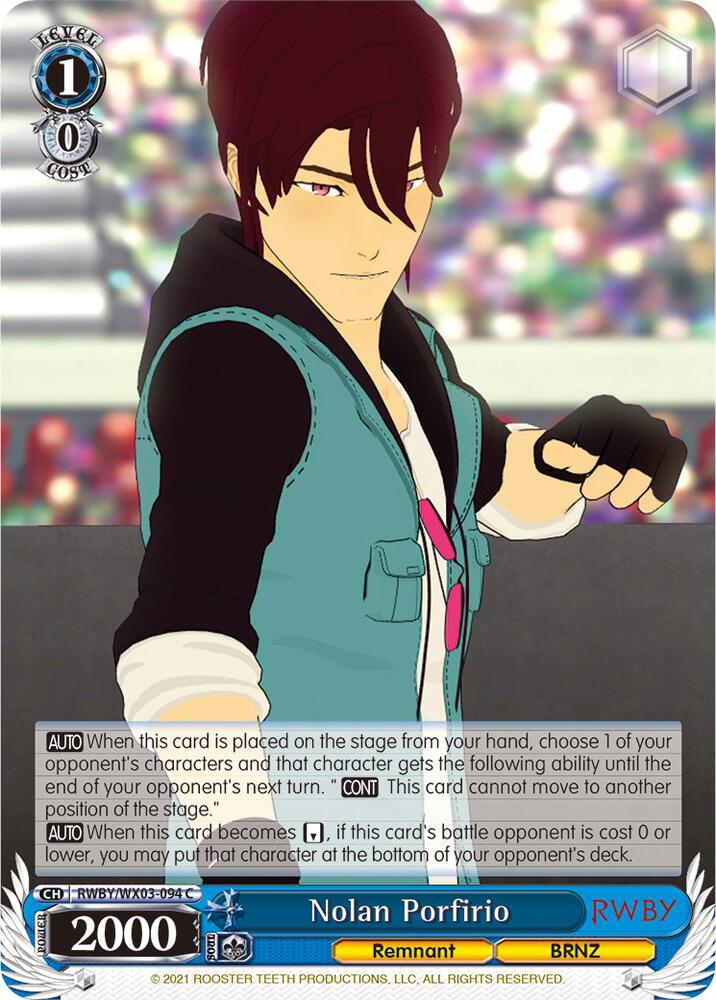 Nolan Porfirio RWBY/WX03-094 C RWBY Card