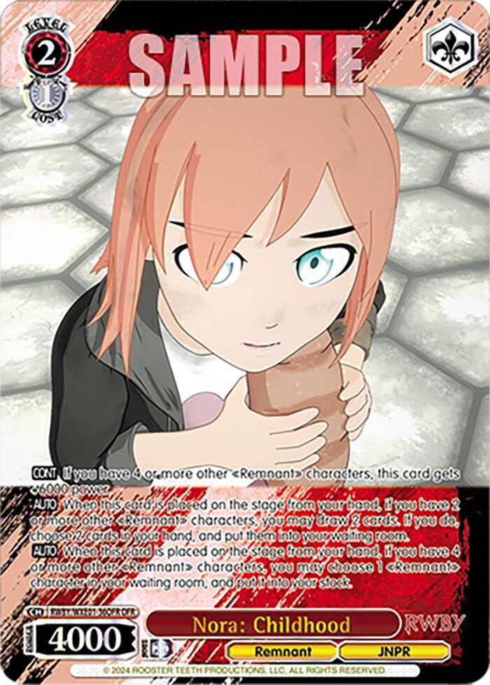 Nora Childhood OFR RWBY/WXE01-36OFR OFR RWBY Premium Booster Card