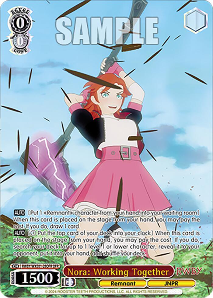 Nora Working Together OFR RWBY/WXE01-28OFR OFR RWBY Premium Booster Card