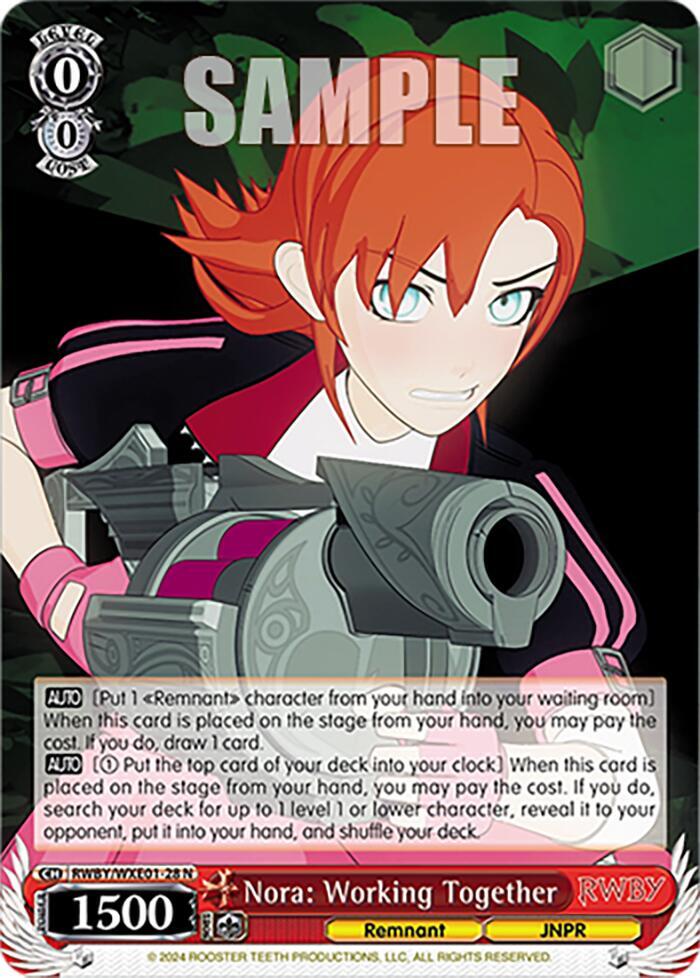 Nora Working Together RWBY/WXE01-28 N RWBY Premium Booster Card