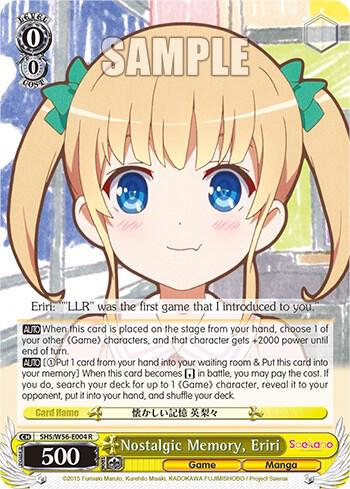 Nostalgic Memory Eriri SHS/W56-E004 R Saekano: How to Raise a Boring Girlfriend Card