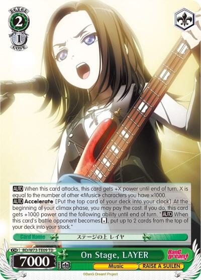 On Stage LAYER BD/W73-TE09 TD BanG Dream! Vol.2 Card
