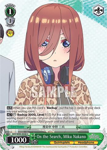 On the Search Miku Nakano 5HY/W90-E040 C The Quintessential Quintuplets 2 Card
