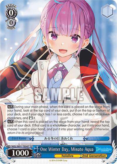 One Winter Day Minato Aqua HOL/W91-TE047 TD hololive production Card