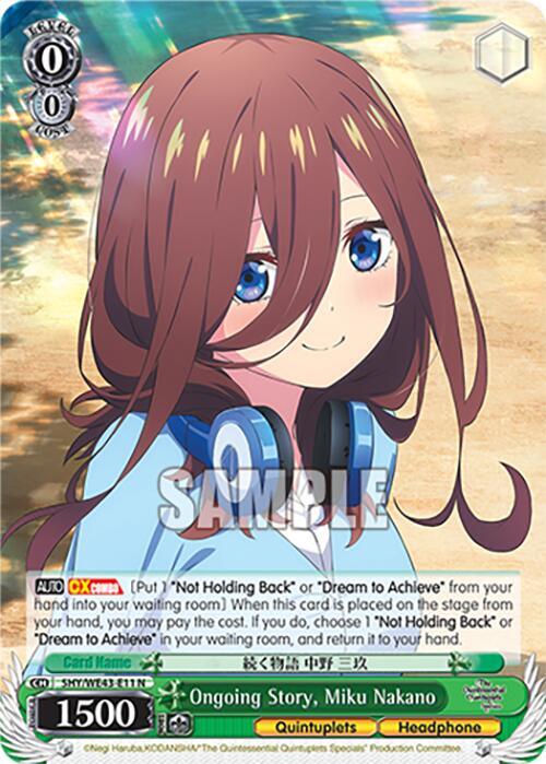 Ongoing Story Miku Nakano 5HY/WE43-E11 N The Quintessential Quintuplets Specials Premium Booster Card