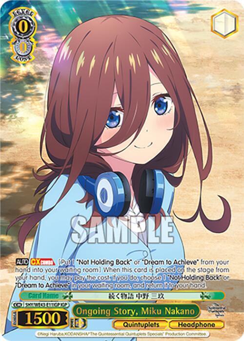 Ongoing Story Miku Nakano IGP 5HY/WE43-E11IGP IGP The Quintessential Quintuplets Specials Premium Booster Card