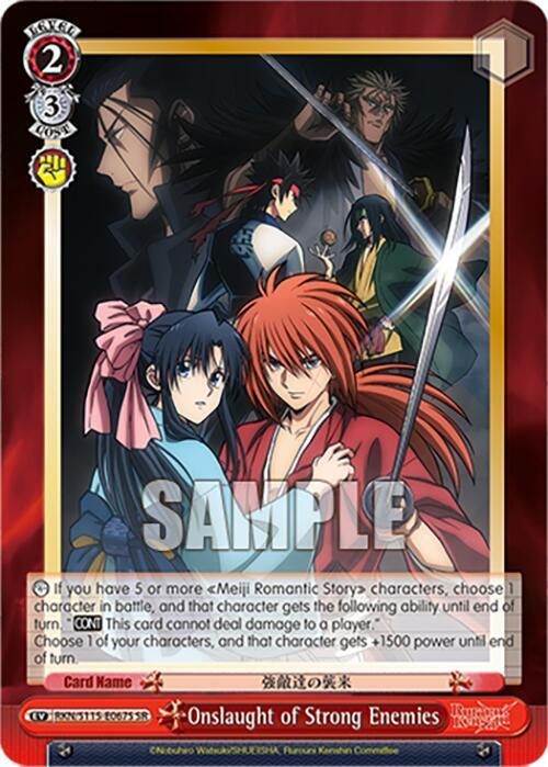 Onslaught of Strong Enemies SR RKN/S115-E067S SR Rurouni Kenshin Card