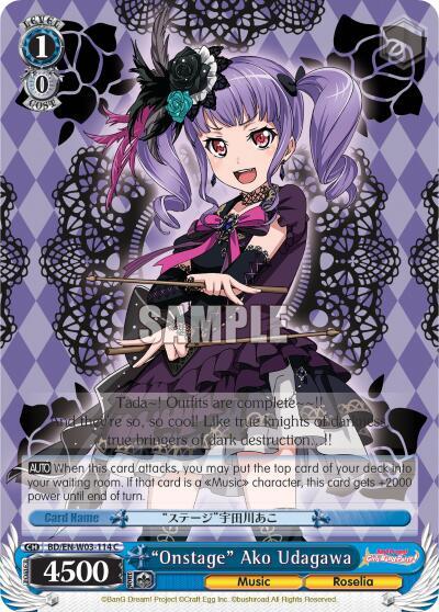 Onstage Ako Udagawa BD/EN-W03-114 C BanG Dream! Girls Band Party! MULTI LIVE Card