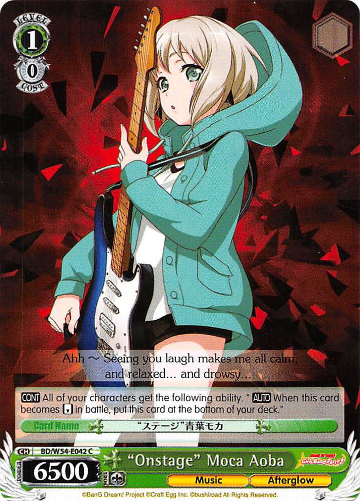 Onstage Moca Aoba BD/W54-E042 C BanG Dream! Girls Band Party! Card