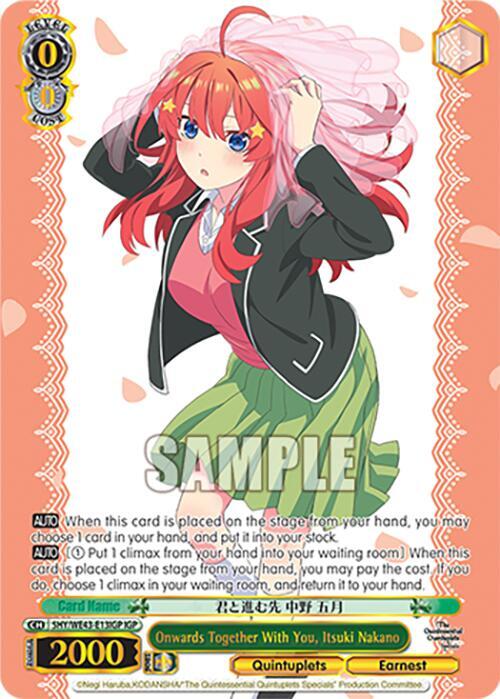 Onwards Together With You Itsuki Nakano IGP 5HY/WE43-E13IGP IGP The Quintessential Quintuplets Specials Premium Booster Card