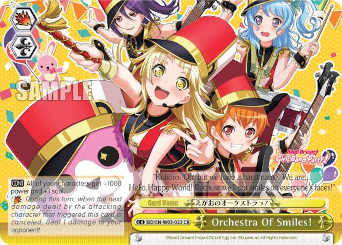 Orchestra Of Smiles BD/EN-W03-023 CR BanG Dream! Girls Band Party! MULTI LIVE Card