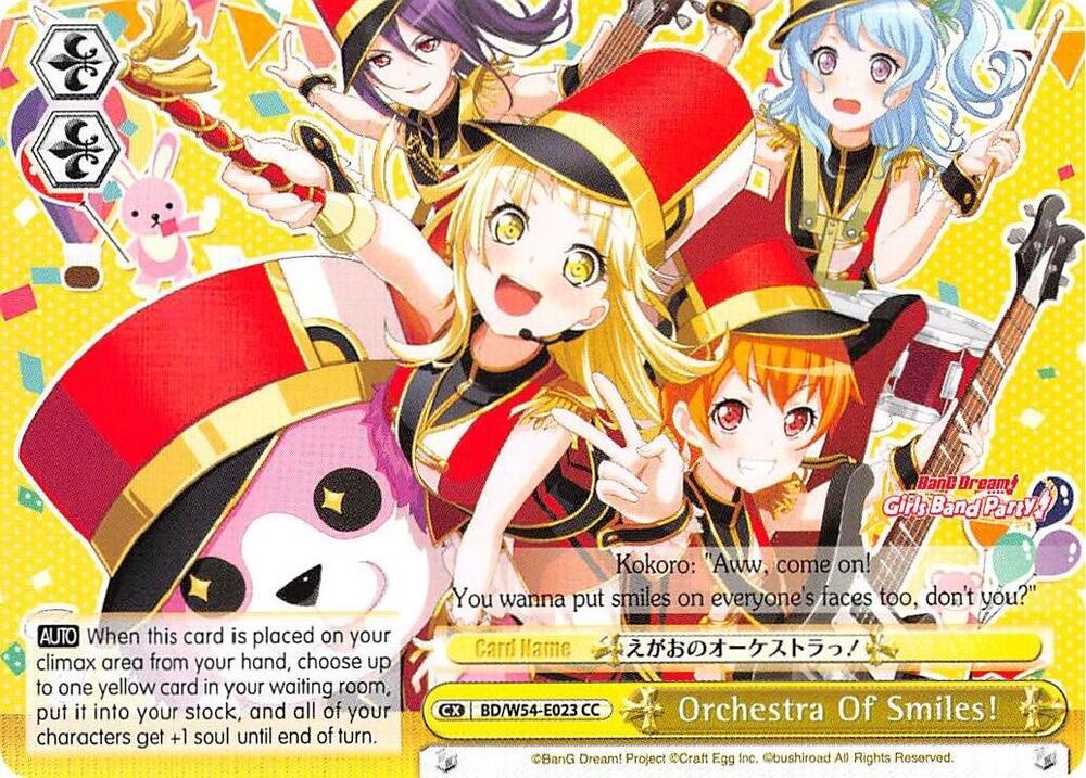 Orchestra Of Smiles BD/W54-E023 CC BanG Dream! Girls Band Party! Card