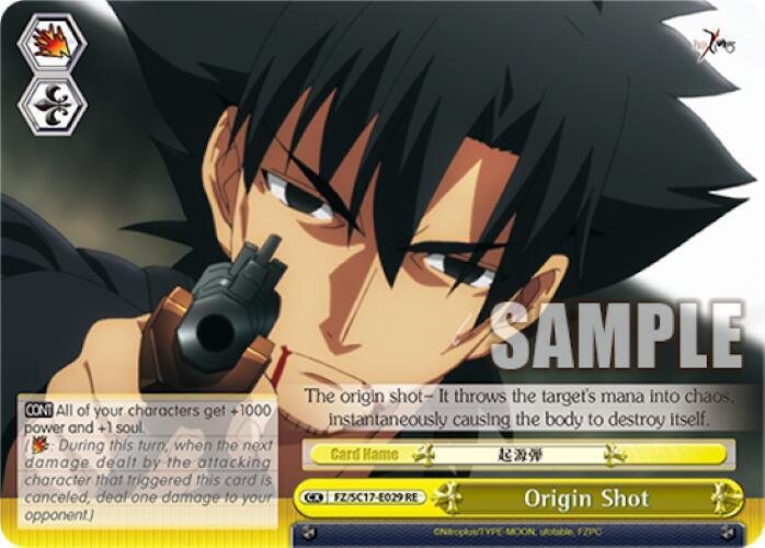 Origin Shot FZ/SC17-E029 RE Fate/Zero Chronicle Set Card