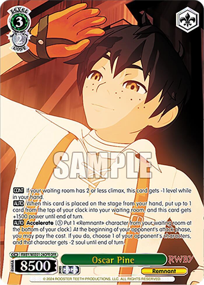 Oscar Pine OFR RWBY/WXE01-24OFR OFR RWBY Premium Booster Card
