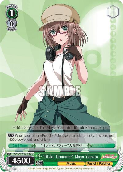 Otaku Drummer Maya Yamato BD/EN-W03-048 C BanG Dream! Girls Band Party! MULTI LIVE Card