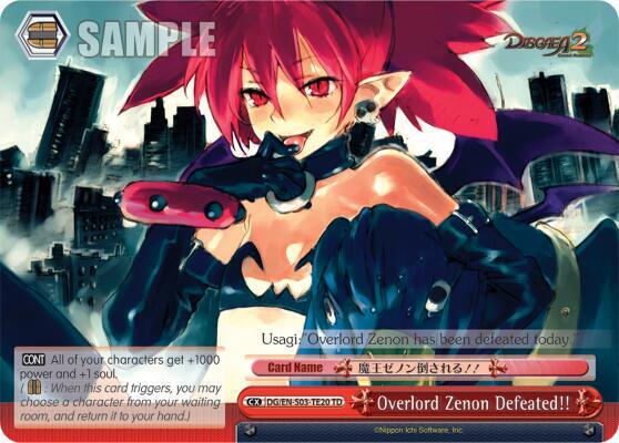 Overlord Zenon Defeated DG/EN-S03-TE20 TD Disgaea Card