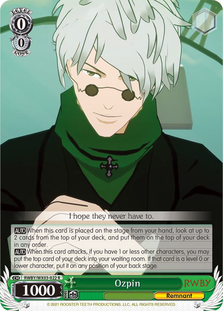 Ozpin RWBY/WX03-022 R RWBY Card