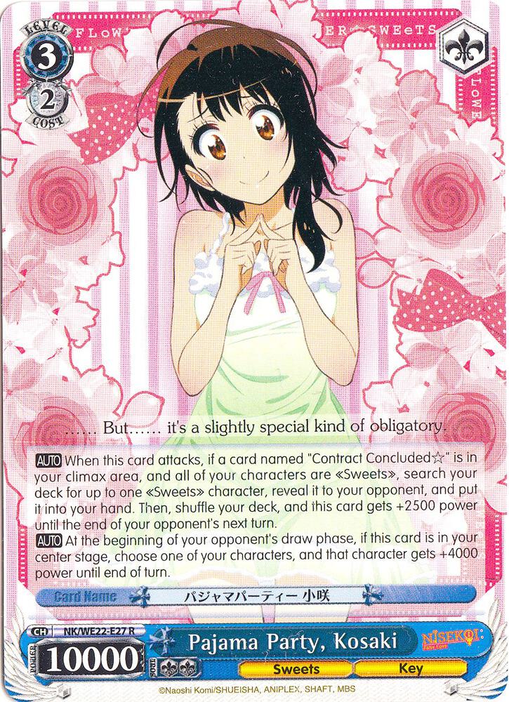 Pajama Party Kosaki NK/WE22-E27 NISEKOI Extra Booster Card