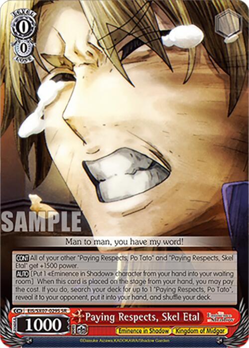 Paying Respects Skel Etal SR EIS/SX07-029S The Eminence in Shadow Card