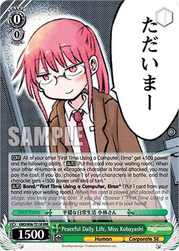 Peaceful Daily Life Kobayashi san RRR KMD/W96-TE13R RRR Miss Kobayashi's Dragon Maid Card