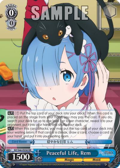 Peaceful Life Rem RZ/S46-E058 RR Re:ZERO Card