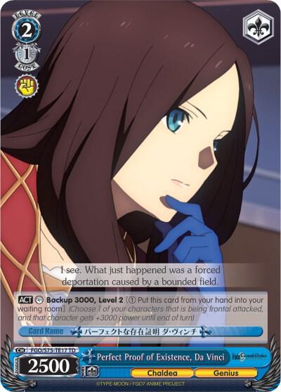 Perfect Proof of Existence Da Vinci FGO/S75-TE17 TD Fate/Grand Order Absolute Demonic Front: Babylonia Card