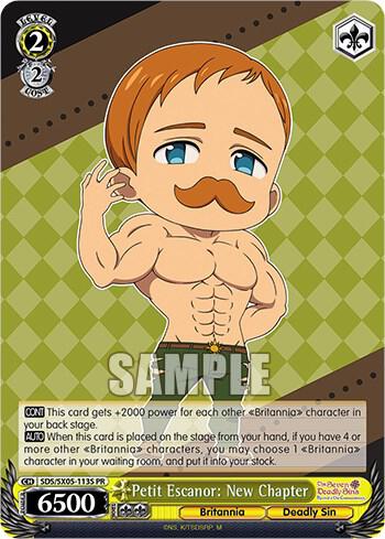 Petit Escanor New Chapter Foil SDS/SX05-113S PR The Seven Deadly Sins: Revival of The Commandments Card