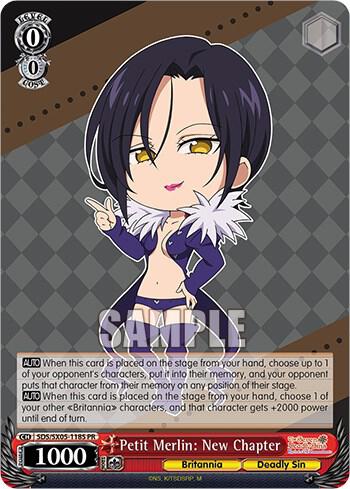 Petit Merlin New Chapter Foil SDS/SX05-118S PR The Seven Deadly Sins: Revival of The Commandments Card