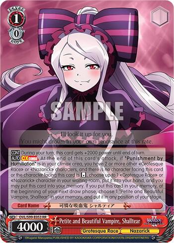 Petite and Beautiful Vampire Shalltear OVL/S99-E053 RR Nazarick: Tomb of the Undead Vol.2 Card