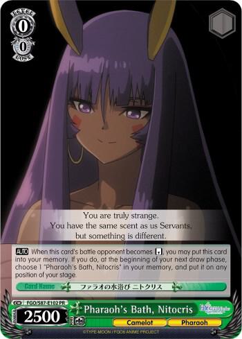 Pharaohs Bath Nitocris FGO/S87-E102 PR Fate/Grand Order THE MOVIE Divine Realm of the Round Table: Camelot Card