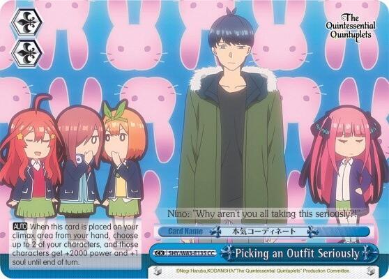 Picking an Outfit Seriously 5HY/W83-E135 CC The Quintessential Quintuplets Card