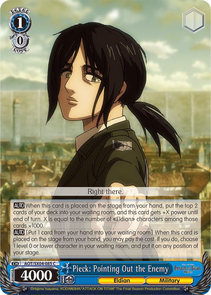 Pieck Pointing Out the Enemy AOT/SX04-085 C Attack On Titan: Final Season Card