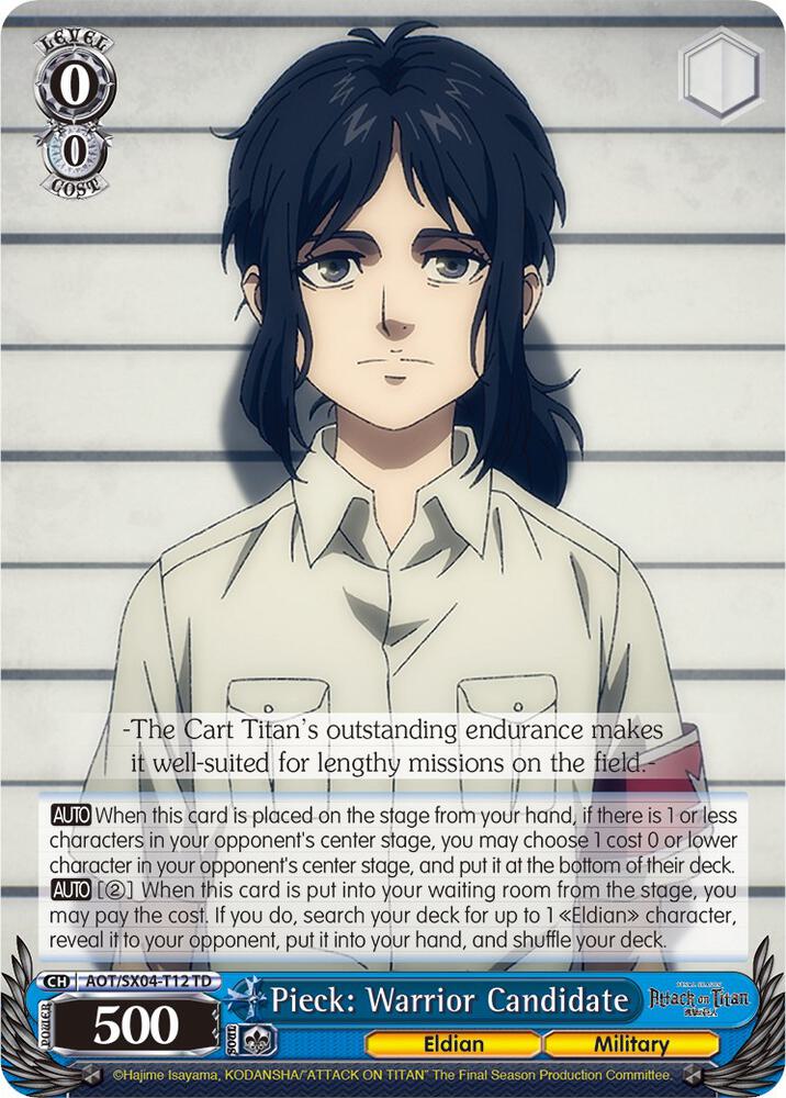 Pieck Warrior Candidate AOT/SX04-T12 TD Attack On Titan: Final Season Card