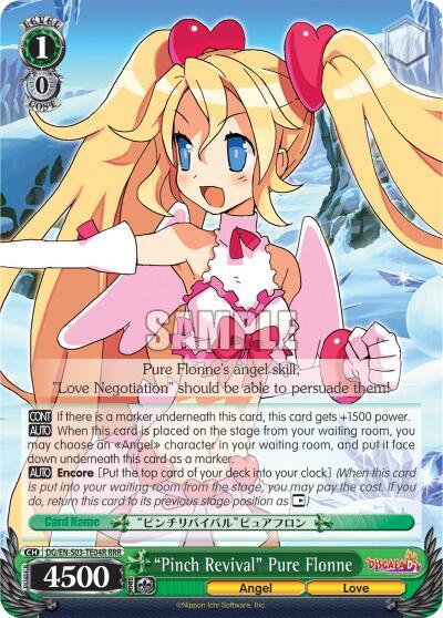 Pinch Revival Pure Flonne RRR DG/EN-S03-TE04R RRR Disgaea Card