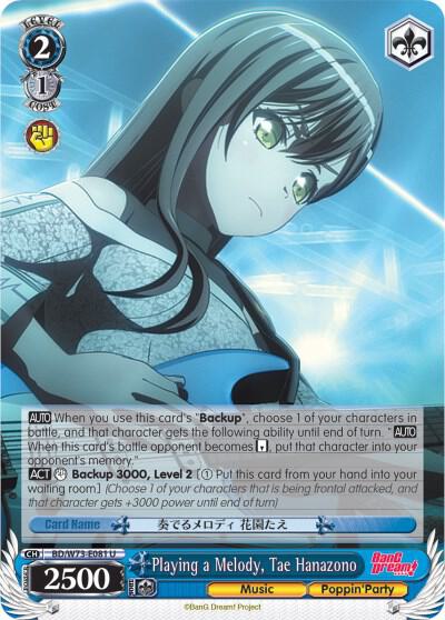 Playing a Melody Tae Hanazono BD/W73-E081 U BanG Dream! Vol.2 Card