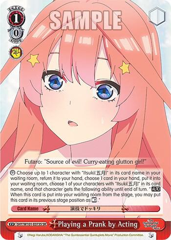 Playing a Prank by Acting SR 5HY/W101-E073S SR The Quintessential Quintuplets Movie Card