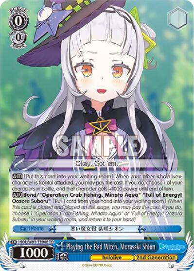 Playing the Bad Witch Murasaki Shion HOL/W91-TE046 TD hololive production Card