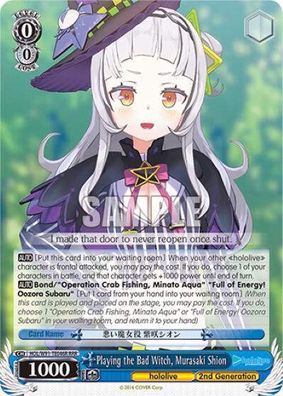 Playing the Bad Witch Murasaki Shion RRR HOL/W91-TE046R RRR hololive production Card