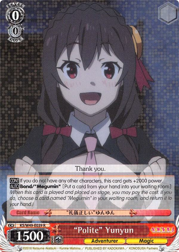 Polite Yunyun KS/W49-E039 R KonoSuba Card