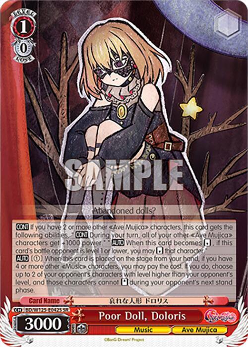 Poor Doll Doloris SR BD/W125-E042S SR MyGO!!!!! x Ave Mujica Card