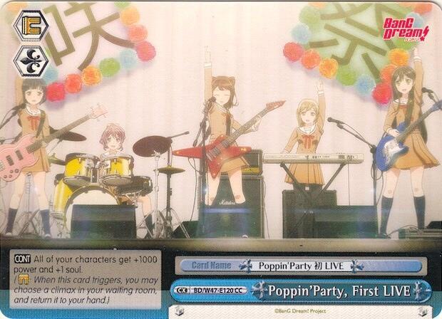 PoppinParty First LIVE BD/W47-E120 CC BanG Dream! Card